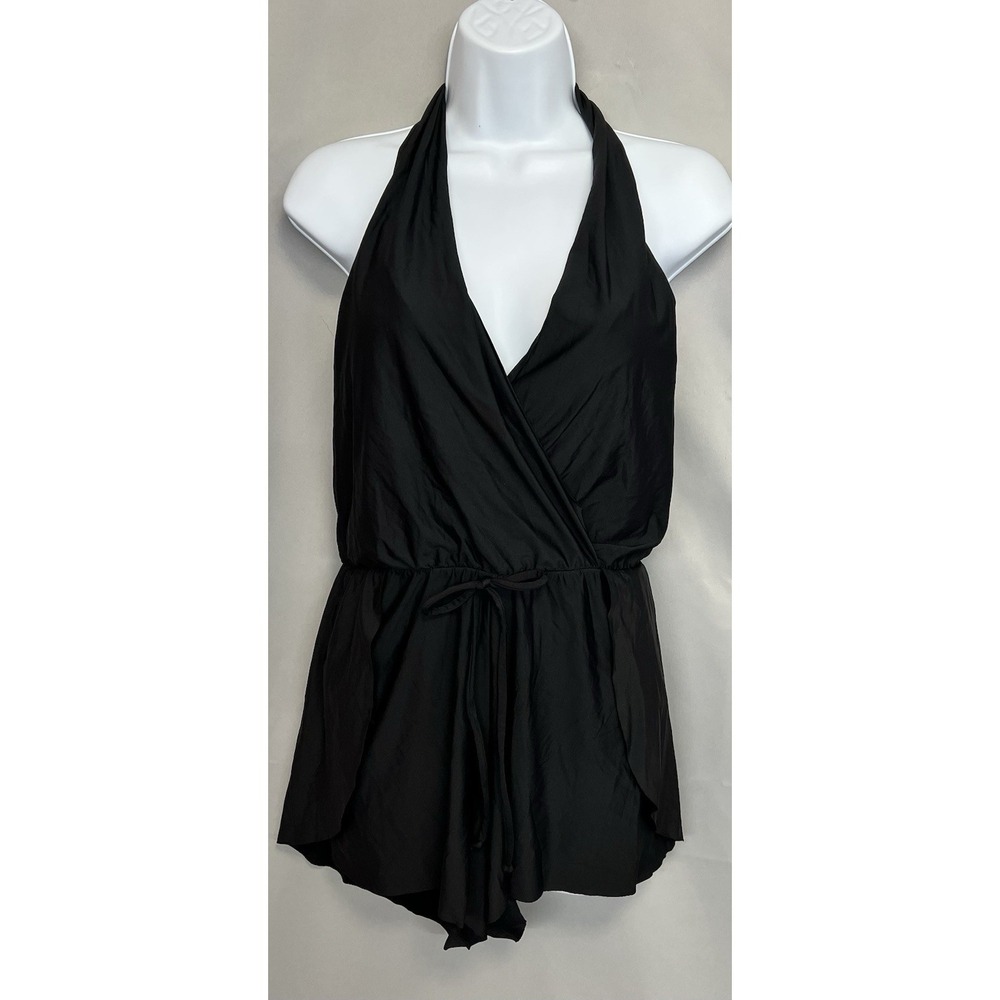 APT.9 Swimsuit Sz Medium Black Necktie Womens Vacation Beach